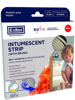 Exitex White Self Adhesive Intumescent Strip