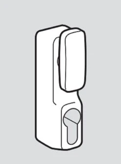External Knob Locking Unit Silver Dorma PHT3902