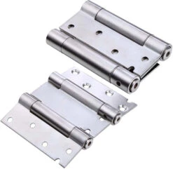 125mm Double Action Spring Hinge Grey (2 Pack)