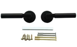 Lever On Round Rose Matt Black