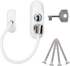 Locking Cable Window Restrictor White WR001WH