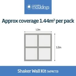 Cheshire Wall Panel Kit 3 (MDF Shaker Wall Kit) WPKT3 -Timber Flooring Shop 24244176 4