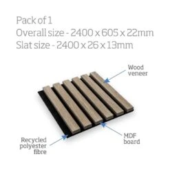 Cheshire Acoustic Wall Panel Smoked Oak WPKT11 -Timber Flooring Shop 24247016 3