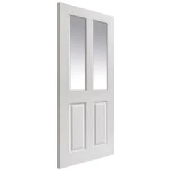 Canterbury 2 Light White Primed Smooth Glazed Door