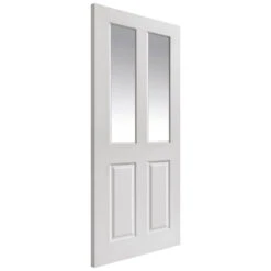 Canterbury 2 Light White Primed Grained Glazed Door