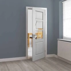 Andorra White Primed Glazed Door -Timber Flooring Shop Andorra White Primed Glazed Door 5 156