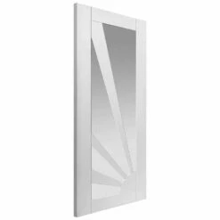 Aurora Etched Glazed White Primed Door