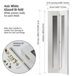 Axis Glazed White Primed Bi-Fold Door -Timber Flooring Shop Axis Glazed White Primed Bi Fold Door 4 156