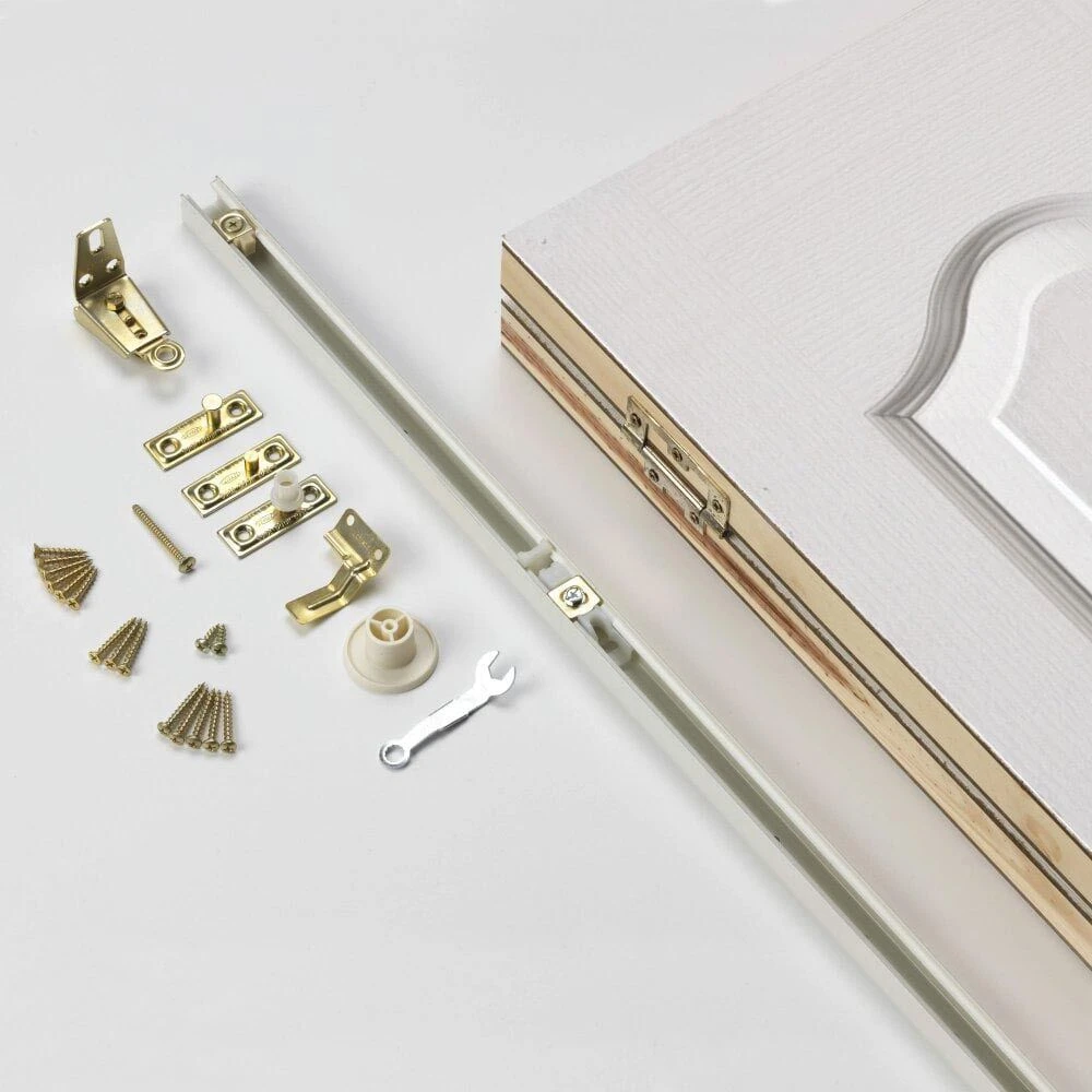 Classique Grained White Primed Bi-Fold Door 4 Classique Grained White Primed Bi-Fold Door - Image 2