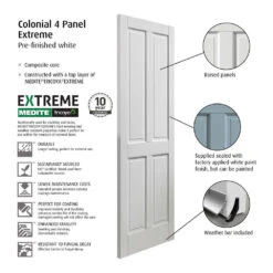 Colonial 4 Panel External Door (Pre-finished) -Timber Flooring Shop Colonial 4 Panel Tricoya Extreme External Door 3 156