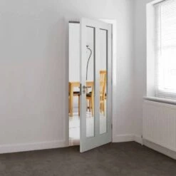 Dominica White Primed Glazed Door -Timber Flooring Shop Dominica White Primed Glazed Door 3 156