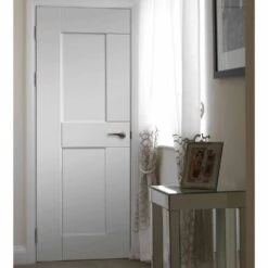 Eccentro White Primed FD30 Fire Door -Timber Flooring Shop Eccentro White Primed Door 3 156 1