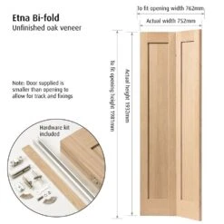 Etna Bi-Fold Oak Door (Unfinished) -Timber Flooring Shop Etna Bi Fold Oak Door 4 156