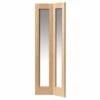 Fuji Glazed Bi-Fold Oak Door (Unfinished) -Timber Flooring Shop Fuji Glazed Bi Fold Oak Door 1 2
