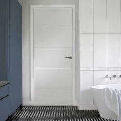 Horizontal 4 Line White Primed Door 9 Horizontal 4 Line White Primed Door -Timber Flooring Shop Horizontal 4 Line White Primed Door 4 156