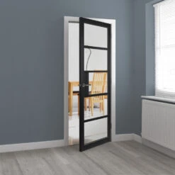 Metro Black Door Clear Glazed (Pre-finished) -Timber Flooring Shop Metro Black Door Clear Glazed 3 156