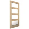 Nevis 4 Panel Glazed Oak Door (Unfinished)