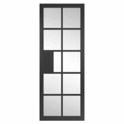 Plaza Black Clear Glazed Door (Pre-finished)