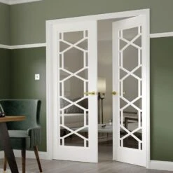 Quartz Glazed White Primed Door -Timber Flooring Shop Quartz Glazed White Primed Door 4 156