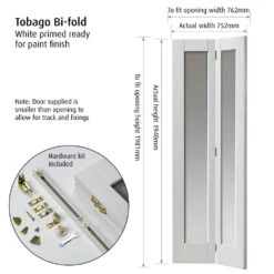 Tobago Glazed White Primed Bi-Fold Door -Timber Flooring Shop Tobago Glazed White Primed Bi Fold Door 4 156