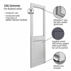 2XG External Door (Pre-Finished) -Timber Flooring Shop Tricoya Extreme Glazed External Door 3 156