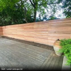 19 X 94mm Planed Cedar Landscape Batten -Timber Flooring Shop cedar landscape timber slatted fencing 1